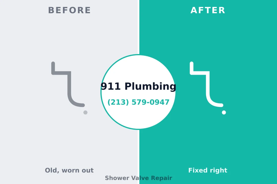 Before and after: plumbing repair Bellerose Terrace, NY